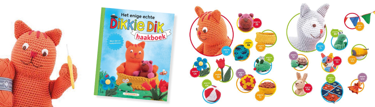 dikkie dik haken boek en garenpakketten