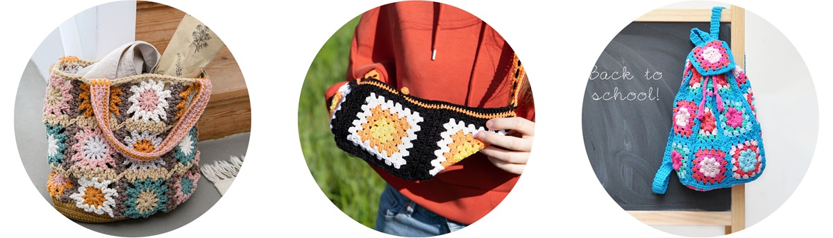 granny square tassen haken