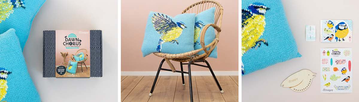 Scheepjes Blue tit cushion