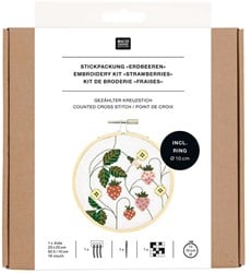 Rico Design Borduurpakket Aardbeien Ø 10 cm