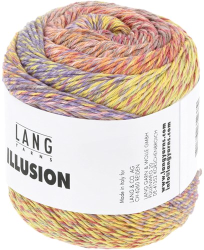 Lang Yarns Illusion 0001 Roze/Geel/Paars/Oranje-2