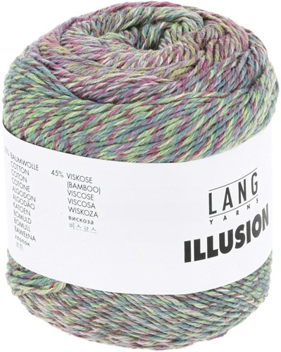 Lang Yarns Illusion 0003 Fuchsia/Groen/Blauw-3