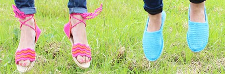 Zomerse espadrilles - Gratis haakpatroon