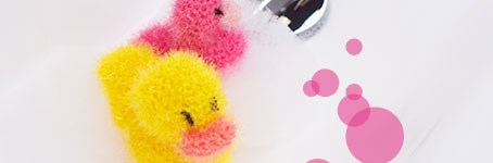 Badeend haken met sponsgaren Creative Bubble