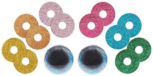 Rico veiligheidsogen glitter mix 30mm 2 st.