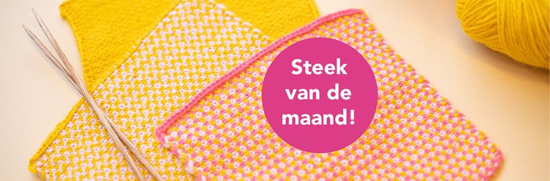 Linnensteek breien - Steek van de maand