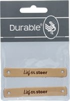 Durable Leren Label Lief en Stoer (2 stuks) 001 Lichtbruin