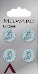 Milward Knoop Blauw Met Bij 15mm (4 stuks)