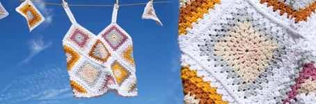 Granny Square Zomertop haken - Gratis haakpatroon