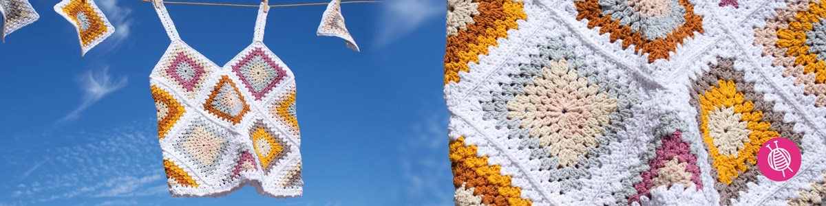 Granny Square Zomertop haken - Gratis haakpatroon