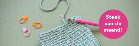 Knit stitch haken - Steek van de maand