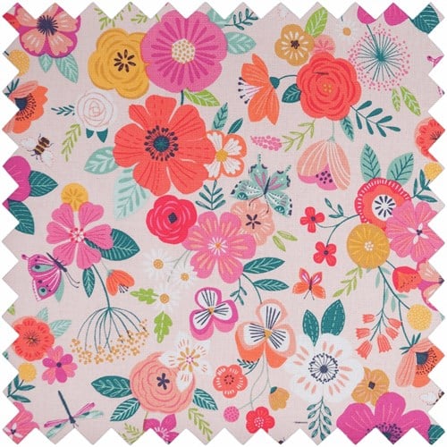 Naaimand Large Floral Garden Pink-2