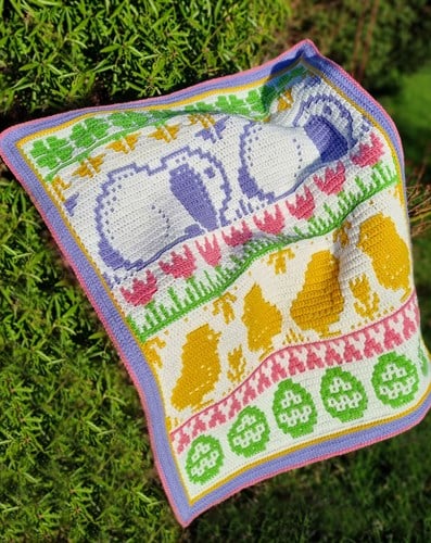 Babyversie Spring into easter blanket Spring Haakpakket-3